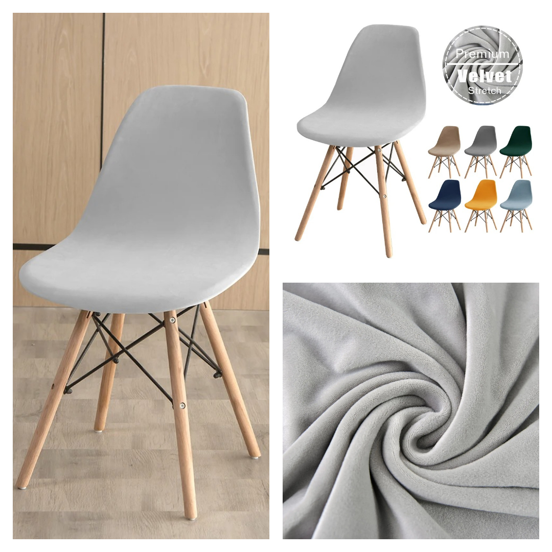 Aksamitny pokrowiec na krzesło skandynawskie